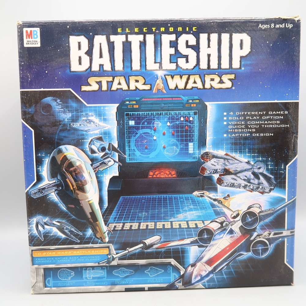 Vintage 2002 Star Wars Electronic Battleship Game Milton Bradley Complete
